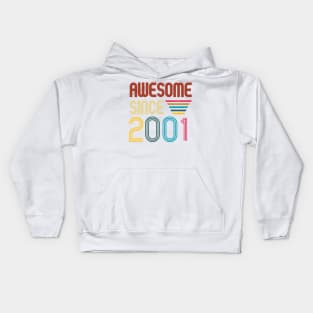 Awesome since 2001 -Retro Age shirt Kids Hoodie